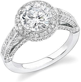 Bezel set diamond engagement rings