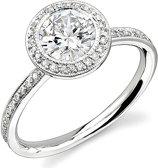 this image shows the setting with a basket made for a 100ct round brilliant cut - Round Wedding Rings this image shows the setting with a basket made for a 100ct round brilliant cut - Round Wedding Rings
