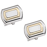 Sterling Silver and 14k Gold Cuff Links