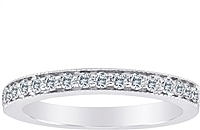 Straight Line Pave Set Diamond Wedding Band