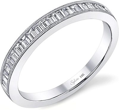 wedding ring baguette diamonds