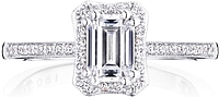 Tacori 14k Gold Pave Halo Diamond Engagement Ring