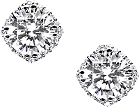 Tacori 1.50ct tw GIA H/SI2 Diamond Blooming Stud Earrings