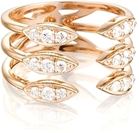 Tacori 18k Rose Gold Stacked Diamond Marquise Ring