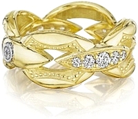Tacori 18k Yellow Gold Bold Crescent Link Ring