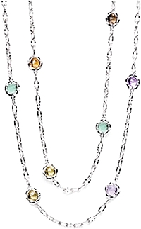 Tacori 18k925 36" Colored Gemstone Necklace