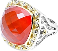 Tacori 18k925 Red Onyx & Diamond Ring