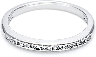 This flattop band looks lovely with a wide assortment of engagement rings This flattop band looks lovely with a wide assortment of engagement rings