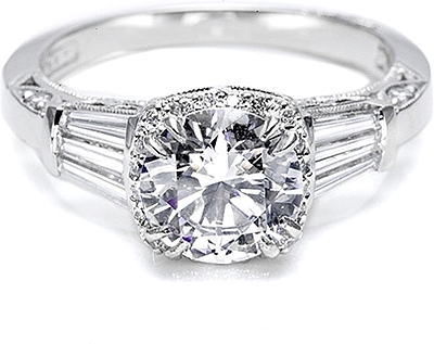 Diamond baguette wedding rings