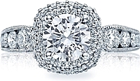 Tacori Double Cushion Halo Diamond Engagement Ring