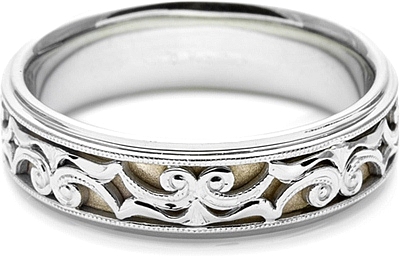 Tacori Engraved Wedding Band