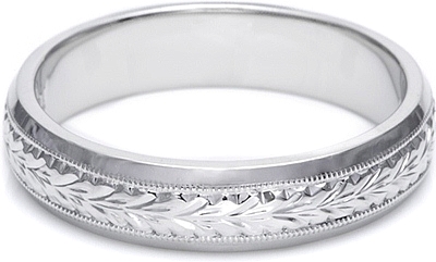 Tacori HandEngraved Mens Wedding Band 50mm Tacori HandEngraved Mens Wedding Band 50mm