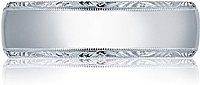 Tacori Hand-Engraved Mens Wedding Band -6.5mm