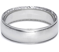 Tacori Hand-Engraved Mens Wedding Band -6.5mm