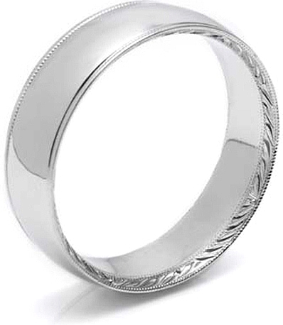 This wide Men's wedding Band showcases Tacori's signature strong 