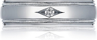 Tacori Men's Diamond Wedding Band 60mm Diamonds offer a taste of luxury 