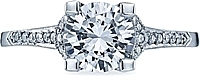 Tacori Pave Diamond Engagement Ring with 'U' Prongs