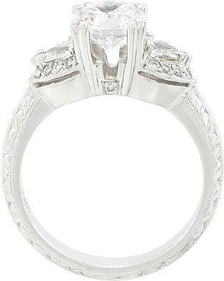 ... cut center diamond. The setting can be ordered to accomodate any shape ... cut center diamond. The setting can be ordered to accomodate any shape