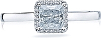 Tacori Princess Cut Halo Diamond Engagement Ring