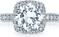Tacori RoyalT Cushion Halo Diamond Engagement Ring