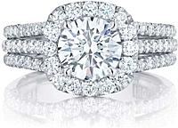 Tacori Triple Row Diamond Engagement Ring