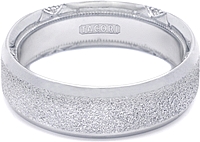 Tacori Wedding Band With Pebble Finish and Pave Diamonds -7.0mm