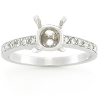 Thin Pave Setting with milgrain edge .32ct tw
