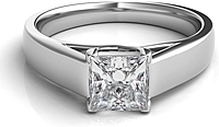 Trellis Princess Cut Solitaire Engagement Ring