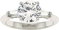 Vatche Baguette Engagement Ring .50ct tw