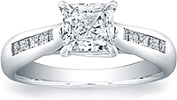 Vatche Channel-Set Princess Tapered X Prong Engagement Ring