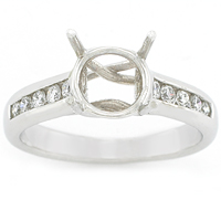 Vatche Channel Set X-Prong Engagement Ring .28ct tw