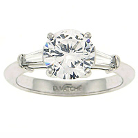 Vatche Platinum .62ct Baguette Setting