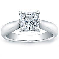Vatche Solitaire Tapered X Prong Princess Cut Engagement Ring