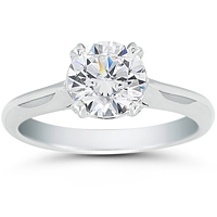 Vatche Solstice Solitaire Engagement Ring with Pave Accents