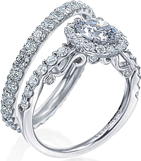 Verragio Halo Engagement Ring with Round Brilliant Diamonds
