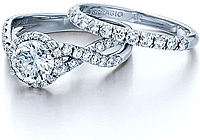 Verragio Pave Set Crisscross Diamond Engagement Ring