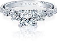 Verragio Three Stone Twist Diamond Engagement Ring
