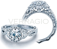 Verragio Twist Shank Diamond Engagement Ring