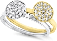 14K Gold Stackable Diamond Circle Ring