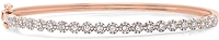 14k Rose Gold Diamond Bangle