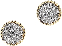 14k White Gold Diamond Cluster Earrings- .53ctw
