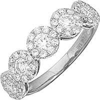 14k White Gold Diamond Cluster Ring