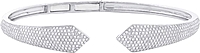 14k White Gold Diamond Cuff Bracelet