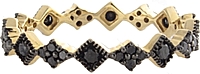 14k Yellow Gold Black Diamond Ring