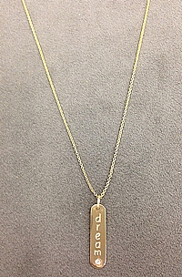 14k Yellow Gold Diamond 'Dream' Necklace
