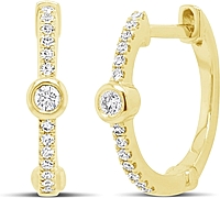 14k Yellow Gold Diamond Earrings