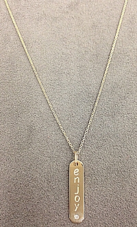 14k Yellow Gold Diamond 'Enjoy' Necklace