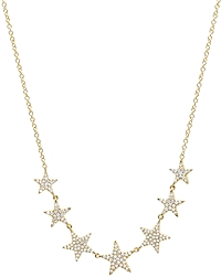 14k Yellow Gold Star Necklace