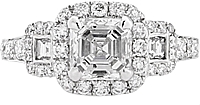 1.51ct GIA E/SI2 Asscher Cut Diamond Engagement Ring