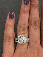 Shown with the matching wedding band; Sold separately.